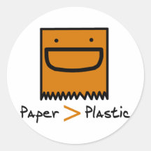 Papier > autocollant en plastique