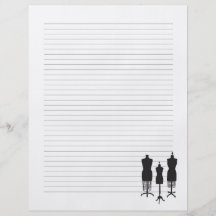 Papier de carnet rayé par silhouette de forme de r prospectus personnalisés