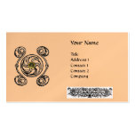 Papier de perle de monogramme du TAROT 2 Carte De Visite
