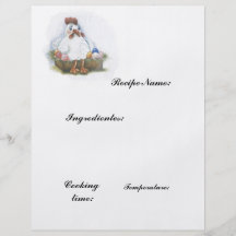 papier de recette de poule prospectus