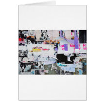 Papier déchiré par style de Banksy de mur de graff Cartes De Vœux