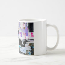 Papier déchiré par style de Banksy de mur de graff Tasse À Café