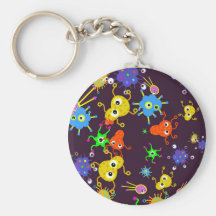 Papier peint de bactéries porte-clefs