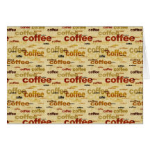 Papier peint de café carte de vœux