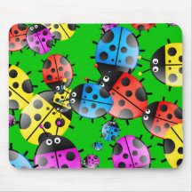 Papier peint de coccinelle tapis de souris
