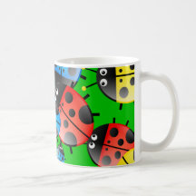 Papier peint de coccinelle tasse