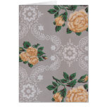 Papier peint de cru de roses d'or cartes de vœux