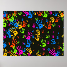 Papier peint de mains affiche
