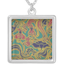 Papier peint floral de tourbillonnement, 1966-1968 pendentifs