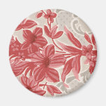 Papier peint rayé de cru de fleurs aimants pour réfrigérateur