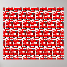 Papier peint rouge d'autobus à  impériale de Londr Posters