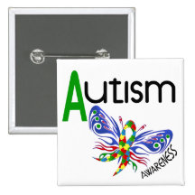 Papillon 3,1 d'AUTISME Badge Avec Épingle