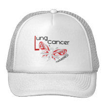 PAPILLON 3,1 de cancer de poumon Casquettes De Camionneur