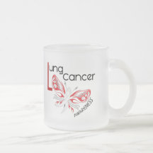 PAPILLON 3,1 de cancer de poumon Tasses