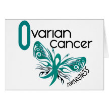 PAPILLON 3,1 de Cancer ovarien Cartes De Vœux