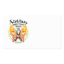 Papillon 3 d'autisme cartes de visite professionnelles