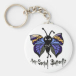 "Papillon antisocial" Keychain Porte-clé