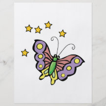 papillon avec la conception d'étoiles prospectus