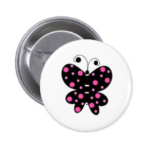 Papillon avec le pois pin's avec agrafe