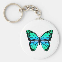 Papillon bleu Keychain Porte-clés