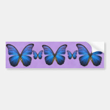 Papillon bleu magnifique de Morpho Autocollants Pour Voiture