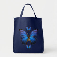 Papillon bleu magnifique de Morpho Sac