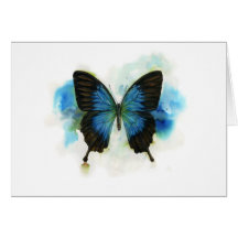 Papillon bleu toute papeterie d'occasion cartes