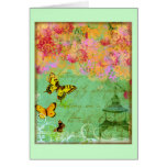 Papillon, cartes d'art de collage de papillon