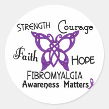 Papillon celtique 3 de fibromyalgie autocollants