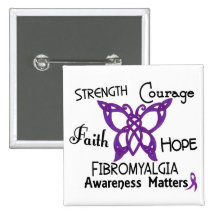 Papillon celtique 3 de fibromyalgie badges avec agrafe