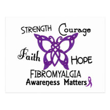 Papillon celtique 3 de fibromyalgie carte postale