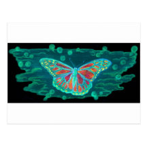 Papillon dans le ciel carte postale