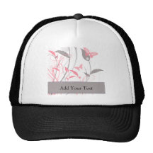 Papillon dans le rose de chèvrefeuille casquette de camionneur