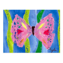 Papillon d'aquarelle - carte postale