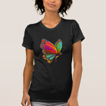 Papillon d'arc-en-ciel t-shirts