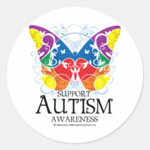 Papillon d'autisme autocollant