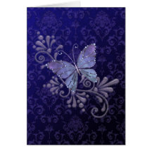 Papillon de bijou carte de vœux