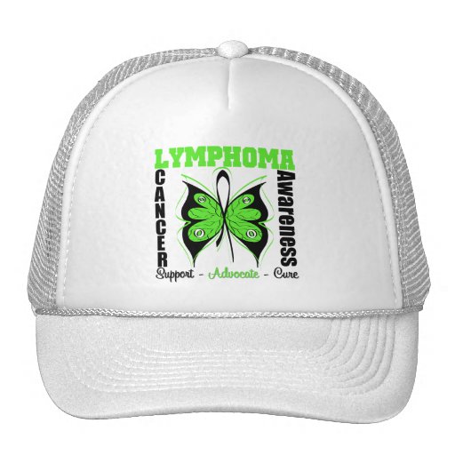 Papillon de conscience de lymphome casquettes de camionneur
