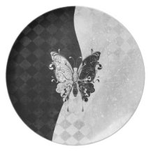 Papillon de deux tons assiettes