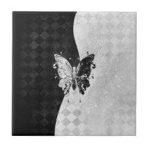 Papillon de deux tons carreau
