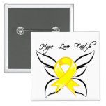 Papillon de foi d'amour d'espoir - endométriose pin's avec agrafe