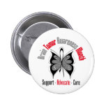 Papillon de mois de conscience de tumeur cérébrale pin's avec agrafe