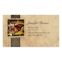 Papillon de monarque vintage modèles de cartes de visite