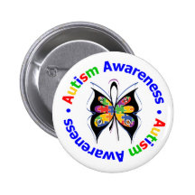 Papillon de sensibilisation sur l'autisme pin's avec agrafe