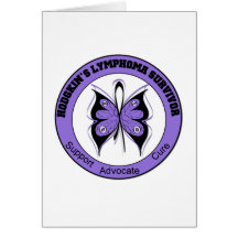 Papillon de survivant de maladie de Hodgkin Cartes