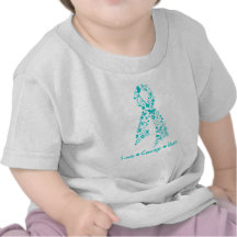 Papillon d'espoir de courage d'amour - Cancer ovar T-shirt