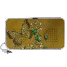 Papillon d'or haut-parleur portable