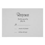 Papillon en filigrane RSVP dans le noir Invitations Personnalisées