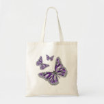 Papillon gris pourpre girly sac