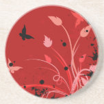 Papillon grunge rouge dessous de verres